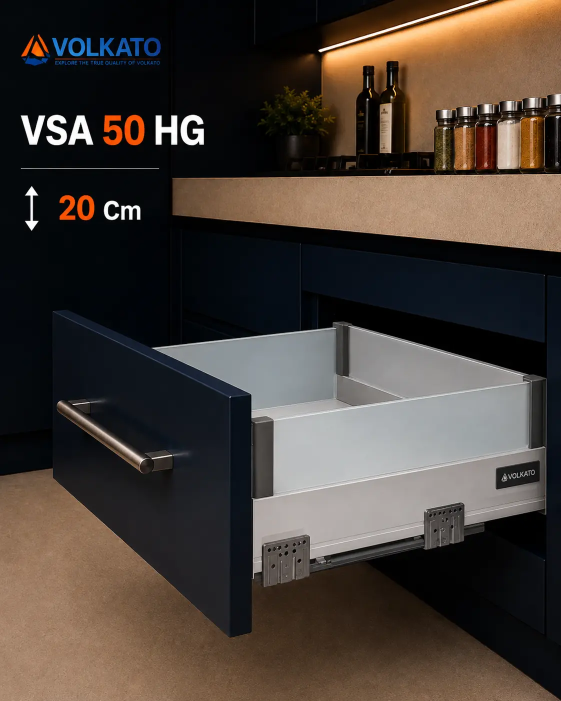 تاندم باکس آرامبند ارتفاع بلند شیشه ای دگنو کد VSA50 HG