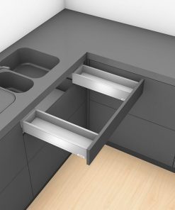 ریل تاندم باکس زیر سینک کوتاه استیل بلوم